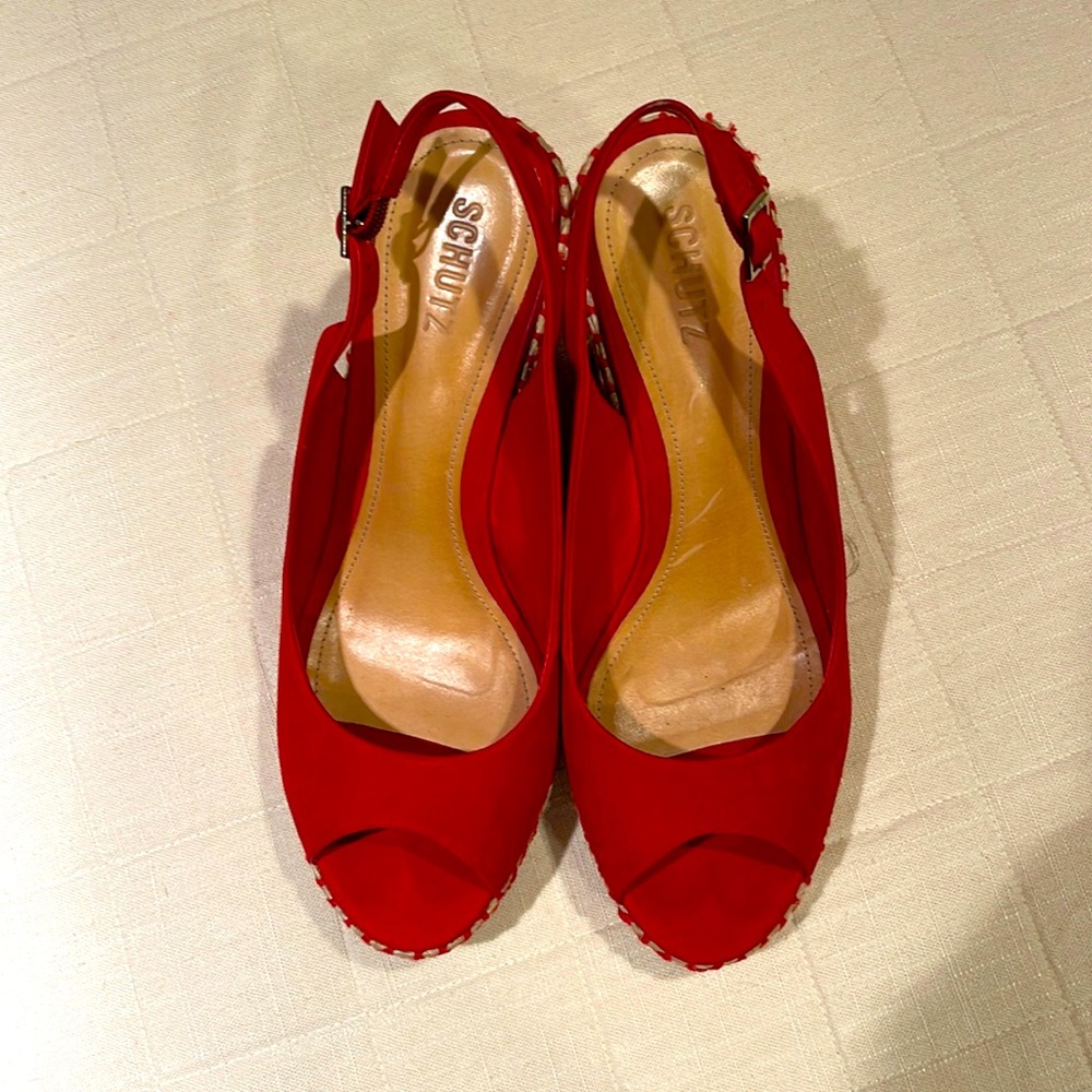 Schultz Peep Toe Sling Back